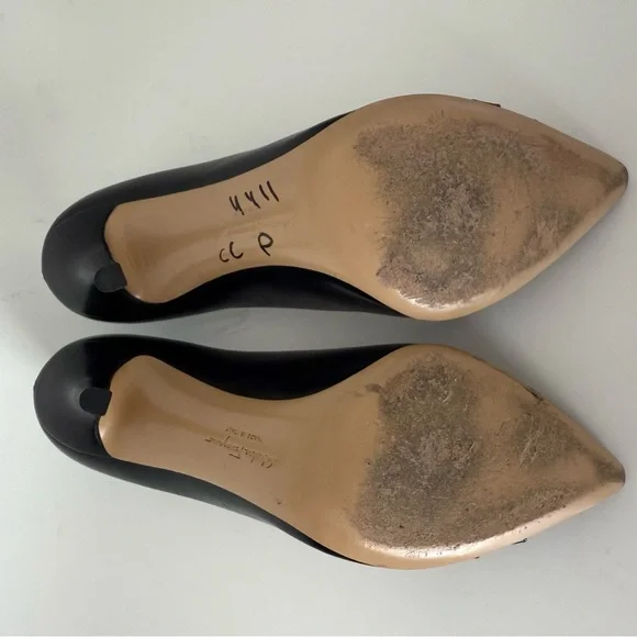 Salvatore Ferragamo Runa 100 Double Bow Leather Stiletto Heel Pointed Toe Pumps - Picture 12 of 14